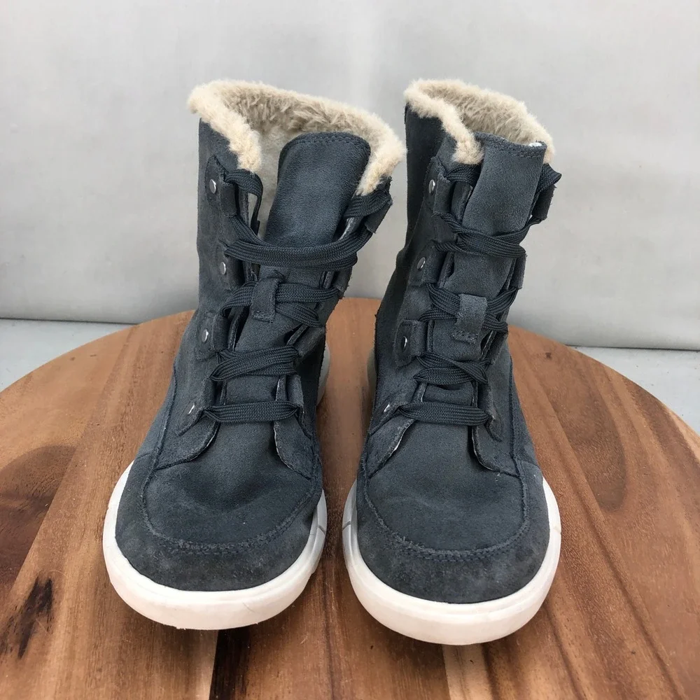Sorel Explorer II Joan Faux Fur Waterproof Boots Gray NL5031-028 Womens 6.5